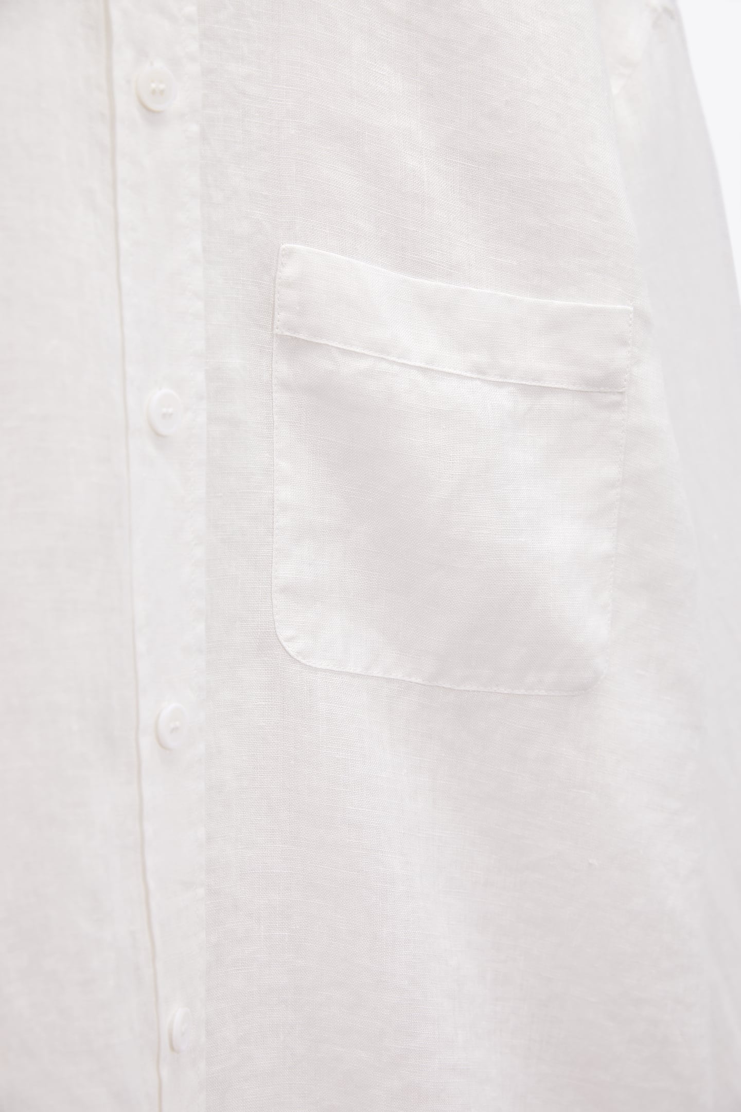 ZARA LINEN SHIRT WITH POCKET Pistachio